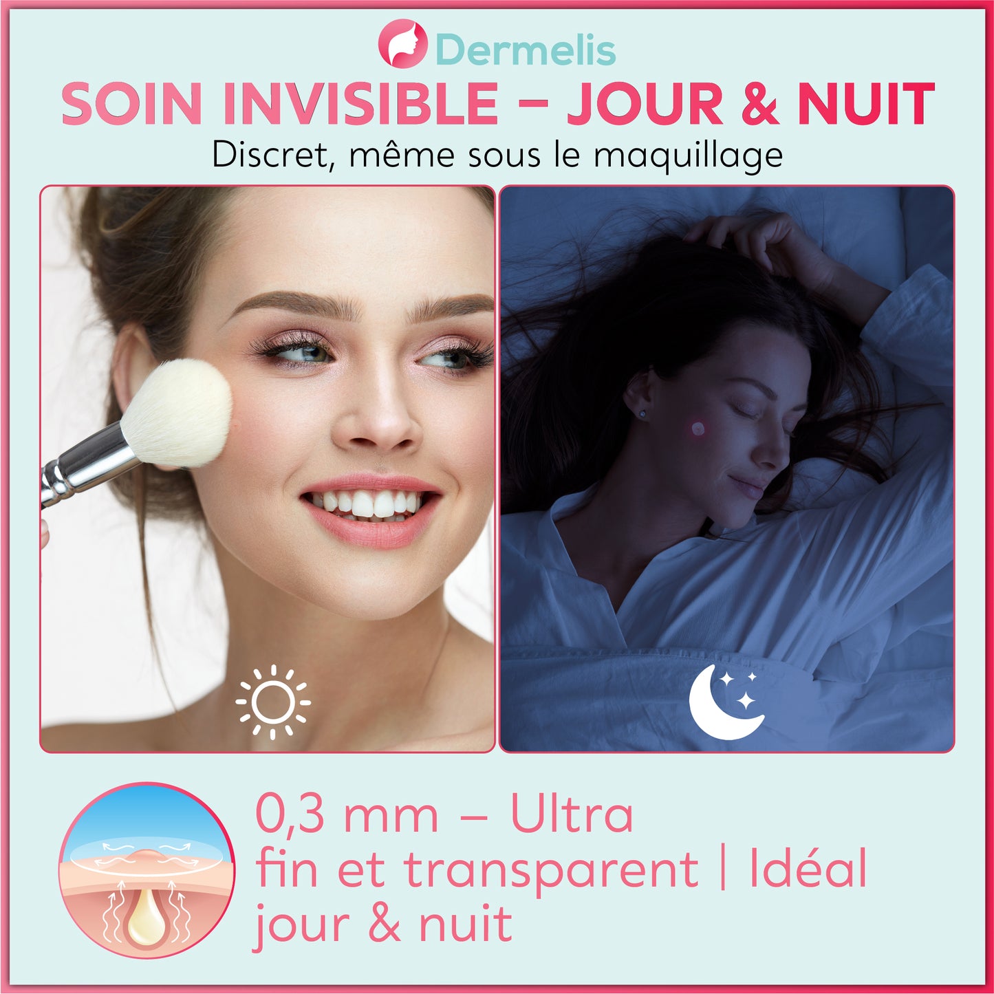 Patchs Anti-Boutons Dermelis – Lot de 72 Hydrocolloïde Ultra-Fin