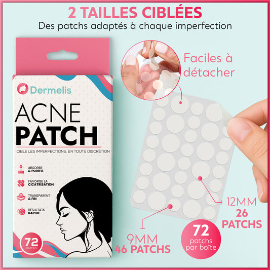 Patchs Anti-Boutons Dermelis – Lot de 72 Hydrocolloïde Ultra-Fin